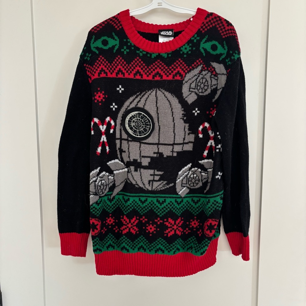 Star Wars Holiday Christmas Black and Red Sweater
